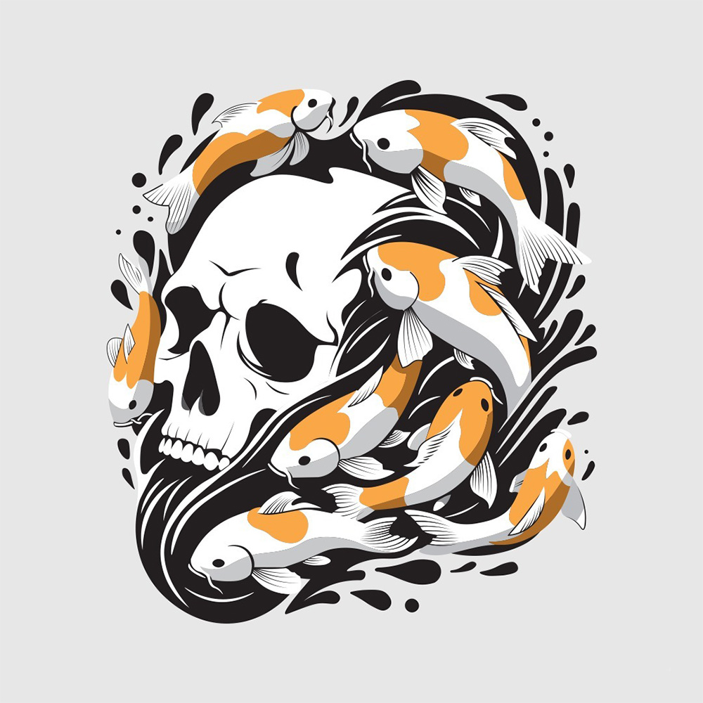 Koi Skull Variation 2